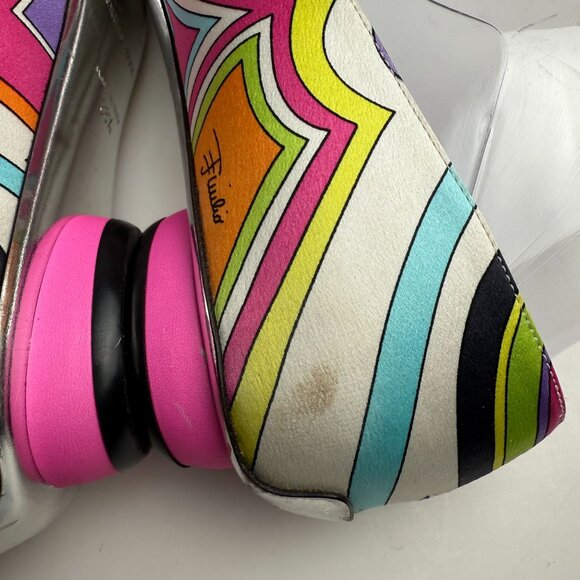 Emilio Pucci Vintage Y2K Satin Ballet Flats Size EU 38.5 US 8 - Picture 7 of 11